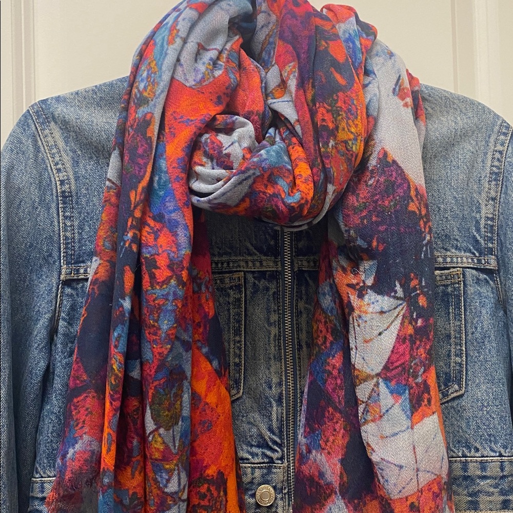 Lily And Lionel Large Oversized Scarf Womens 50 x 72 One Size Modal Silk Scarf